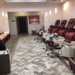 Pedicure service station at our West Palm Beach Nails and Foot Spa.